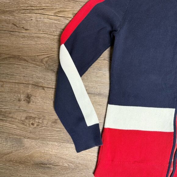 Tommy Hilfiger Navy Sweater with Red and White Trim - Picture 3 of 8
